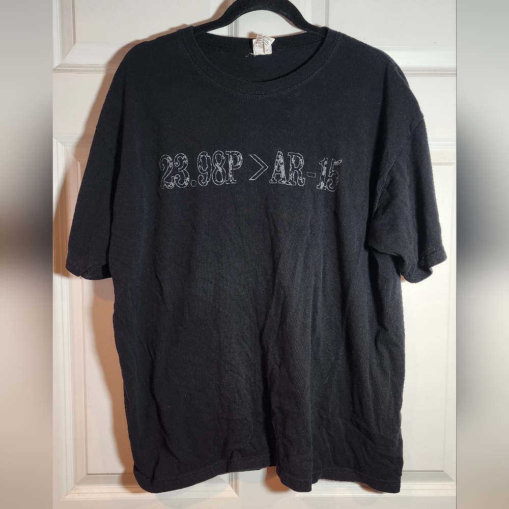 Anvil Black Graphic T Shirt XL